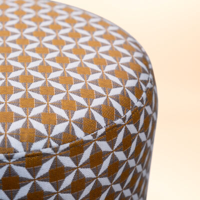Maze - Outdoor Fabric Sunbrella Footstool - Mosaic Yellow product image