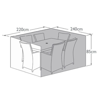 Maze - 6 Seat Rectangular/Oval Dining Sets - Garden Furniture Cover product image