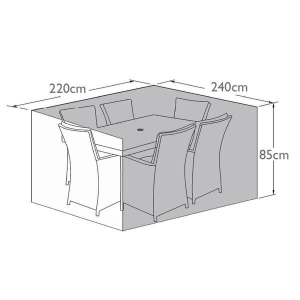 Maze - 6 Seat Rectangular/Oval Dining Sets - Garden Furniture Cover product image