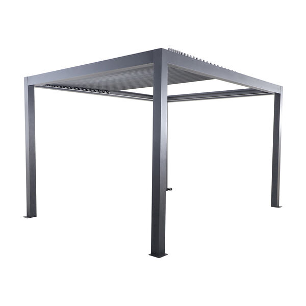 Maze - Solis 3m x 4m Aluminium Garden Pergola with LED Lights & Motorised Retractable Roof product image
