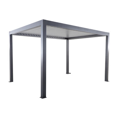 Maze - Solis 3m x 4m Aluminium Garden Pergola with LED Lights & Motorised Retractable Roof product image