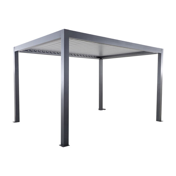 Maze - Solis 3m x 4m Aluminium Garden Pergola with LED Lights & Motorised Retractable Roof product image