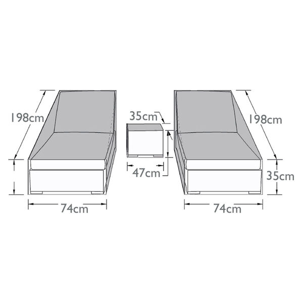 Maze - Double Sunlounger Set - Garden Furniture Cover product image