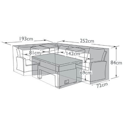Maze - Large Corner Dining Rising Set - Garden Furniture Cover product image