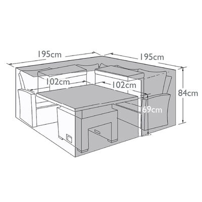 Maze - Square Corner Dining Set - Garden Furniture Cover product image