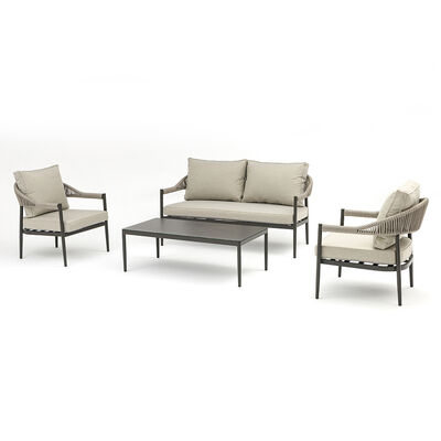 Maze - Roma Rope Weave 2 Seat Sofa Set - Clay Stone Grey product image