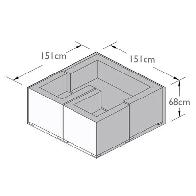 Maze - 2 Seat Sofa Set - Garden Furniture Cover product image