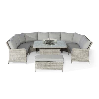 Maze - Oxford Royal U-Shaped Rattan Sofa Set with Fire Pit Table product image
