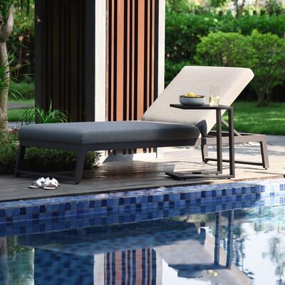 Maze - Outdoor Fabric Allure Sunlounger - Flanelle product image