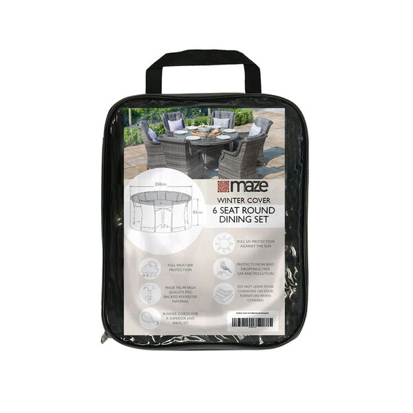 Maze - 6 Seat Round Dining Set - Garden Furniture Cover product image