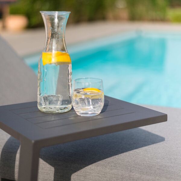 Maze - Outdoor Fabric Aluminium Side Table - Grey product image