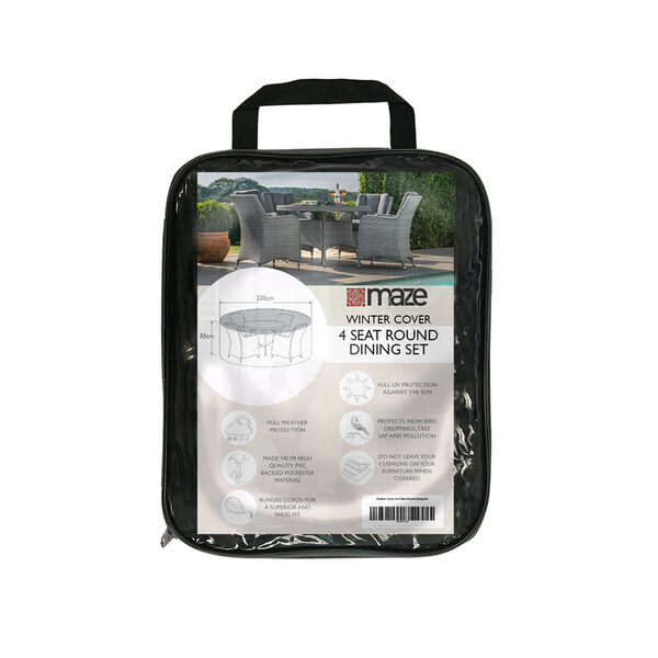 Maze - 4 Seat Round Dining Set - Garden Furniture Cover product image
