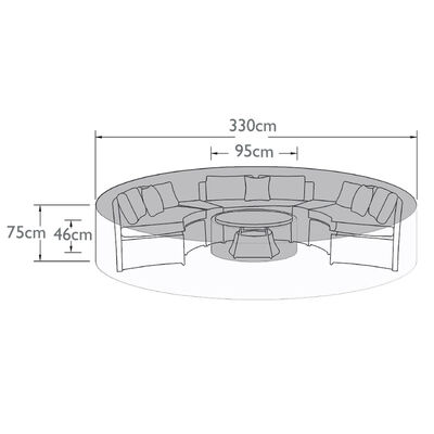 Maze - Half Moon Set - Garden Furniture Cover product image