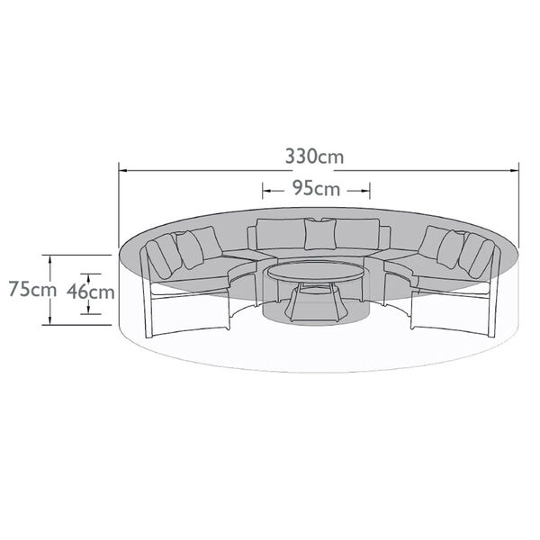 Maze - Half Moon Set - Garden Furniture Cover product image