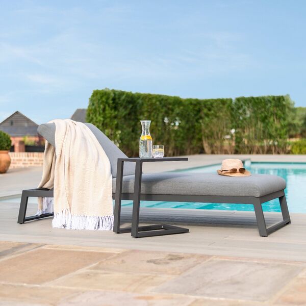 Maze - Outdoor Fabric Aluminium Side Table - Grey product image