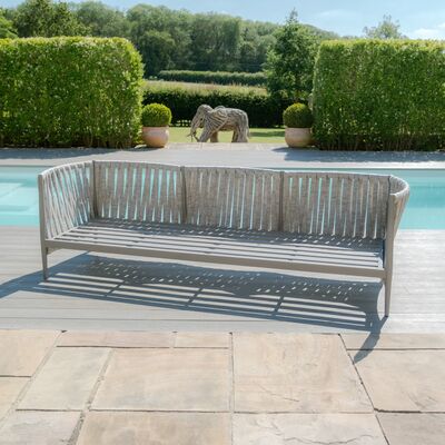 Maze - Milan Rope Weave 3 Seat Sofa Set with Rectangular Coffee Table - Cool Linen product image