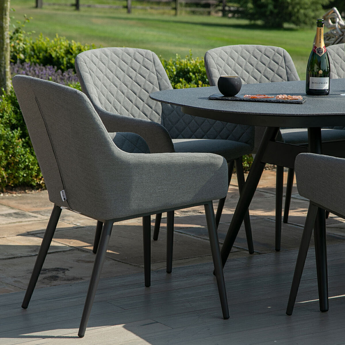 Maze - Outdoor Fabric Zest 8 Seat Oval Dining Set - Flanelle product image