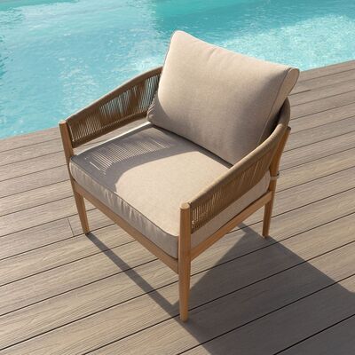 Maze - Porto Rope Weave 2 Seat Sofa Set with Pair of Round Coffee Tables & Armchairs product image