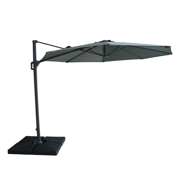 Maze - Helios 3m Round Rotating Cantilever Parasol with Base - Oil Green product image