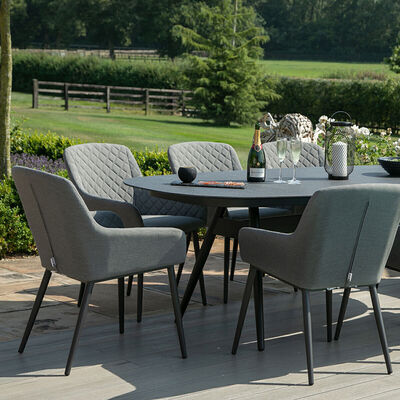 Maze - Outdoor Fabric Zest 8 Seat Oval Dining Set - Flanelle product image