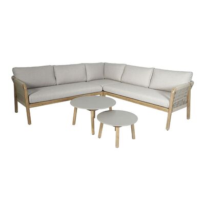 Maze - Martinique Rope Weave Corner Sofa Set with 2 Round Coffee Tables product image