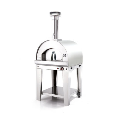 Fontana - Margherita Build in Gas Pizza Oven with Trolley - Stainless Steel product image
