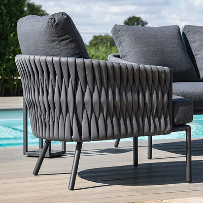 Maze - Marina 3 Seat Rope Weave Sofa Set - Charcoal product image