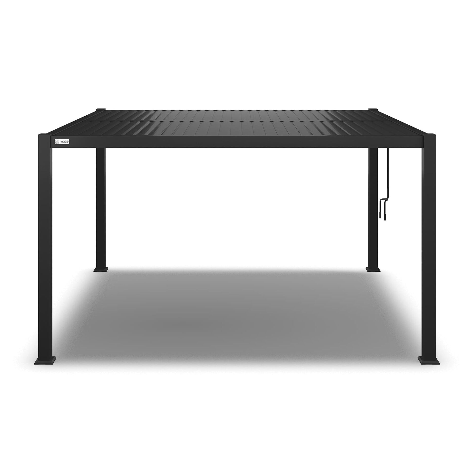 Maze - Como 4m x 4m Aluminium Metal Outdoor Garden Pergola - Grey product image