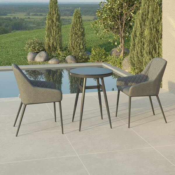 Maze - Outdoor Fabric Zest 2 Seat Bistro Set - Flanelle product image