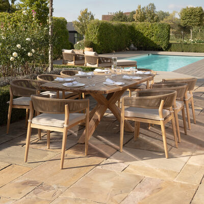 Maze - Porto Rope Weave 8 Seat Rectangular Dining Set product image