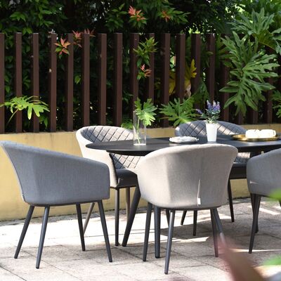 Maze - Outdoor Fabric Ambition 6 Seat Oval Dining Set - Flanelle product image