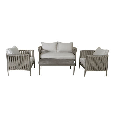 Maze - Milan Rope Weave 2 Seat Sofa Set with Rectangular Coffee Table - Cool Linen product image