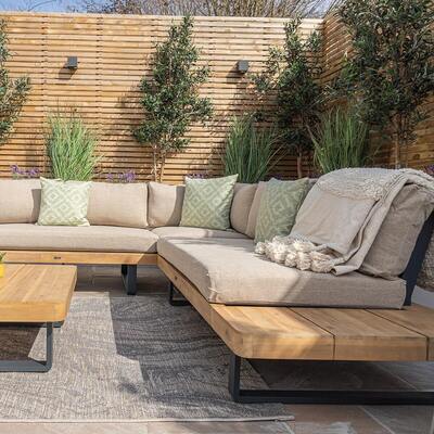 Maze - Bali Wood Platform Corner Sofa Set product image