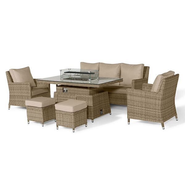 Maze - Winchester Sofa Rattan Dining Set with Fire Pit Rising Table product image