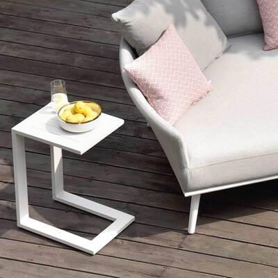 Maze - Outdoor Fabric Aluminium Side Table - White product image