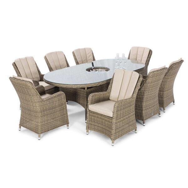 Maze - Winchester Venice 8 Seat Oval Rattan Dining Set with Ice Bucket & Lazy Susan product image