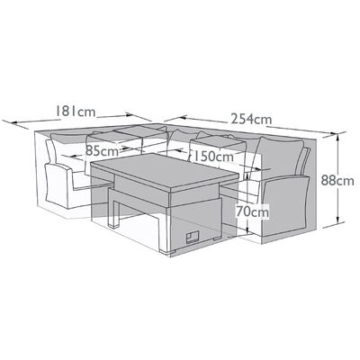 Maze - Large Corner Dining Sofa Set - Garden Furniture Cover product image