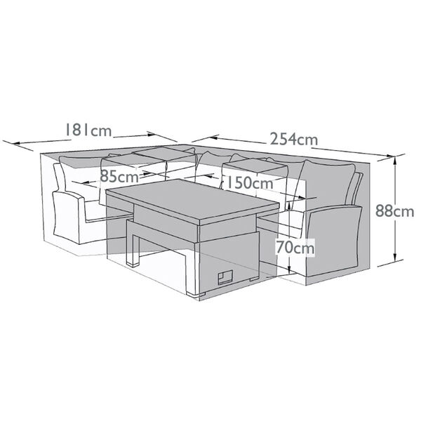 Maze - Large Corner Dining Sofa Set - Garden Furniture Cover product image