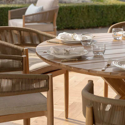 Maze - Porto Rope Weave 6 Seat Round Dining Set product image