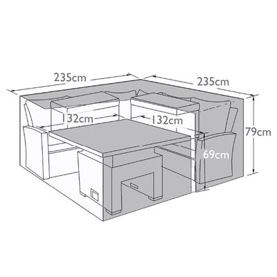 Maze - Deluxe Kingston Corner Rising Table/ Fire Pit Table - Garden Furniture Cover product image