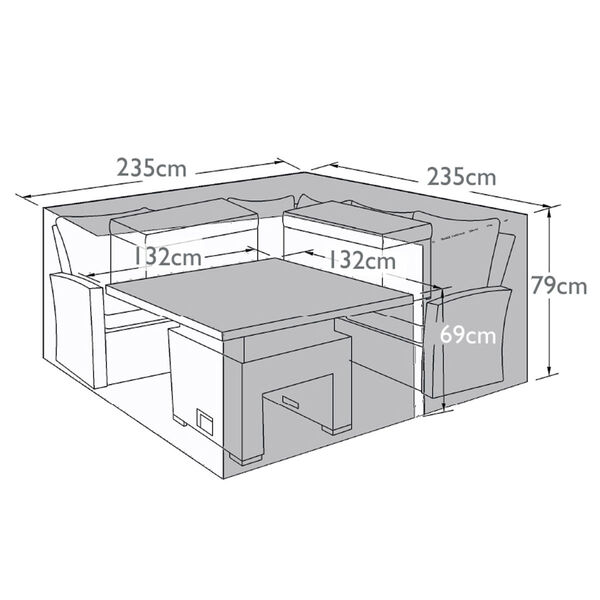 Maze - Deluxe Kingston Corner Rising Table/ Fire Pit Table - Garden Furniture Cover product image
