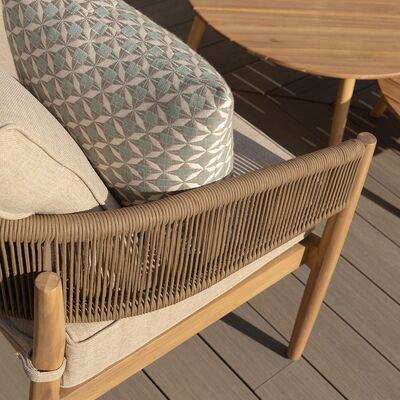 Maze - Porto Rope Weave Corner Sofa Set with Pair of Round Coffee Tables product image