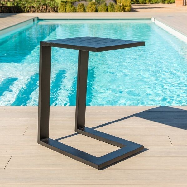 Maze - Outdoor Fabric Aluminium Side Table - Black product image