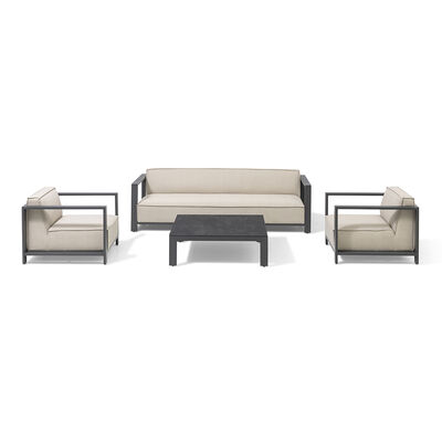 Maze - Outdoor Fabric Ibiza 3 Seat Sofa Set with Square Coffee Table - Oatmeal product image