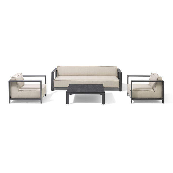 Maze - Outdoor Fabric Ibiza 3 Seat Sofa Set with Square Coffee Table - Oatmeal product image