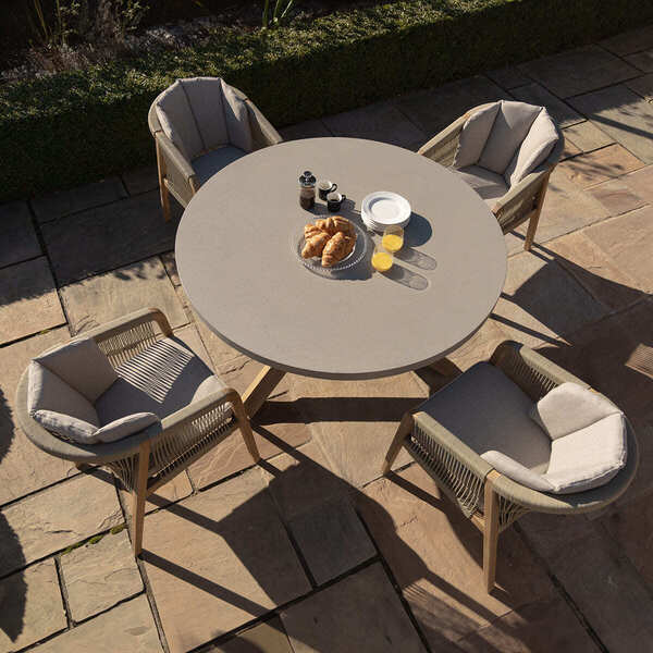 Maze - Martinique Rope Weave 4 Seat Round Dining Set product image