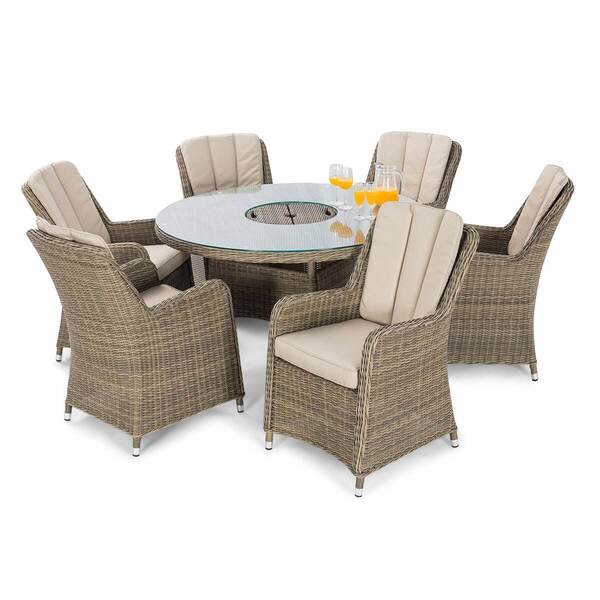 Maze - Winchester Venice 6 Seat Oval Rattan Dining Set with Ice Bucket & Lazy Susan product image