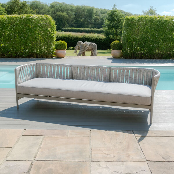 Maze - Milan Rope Weave 3 Seat Sofa Set with Rectangular Coffee Table - Cool Linen product image