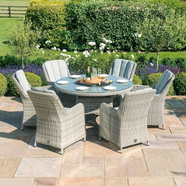 Maze - Oxford Venice 6 Seat Round Rattan Dining Set with Ice Bucket & Lazy Susan product image