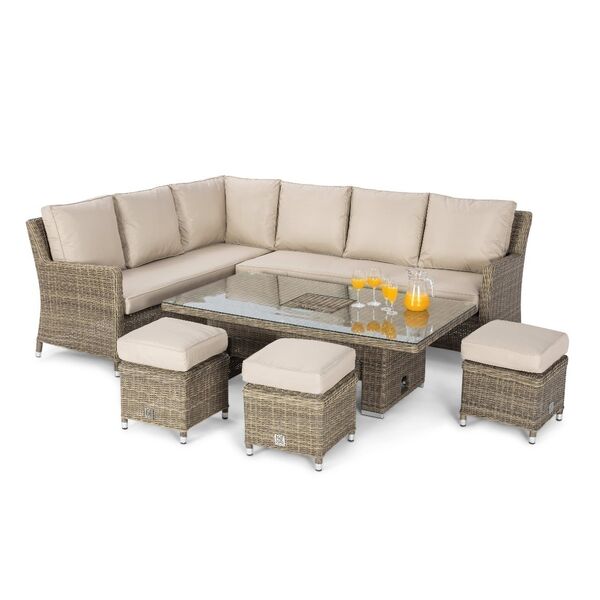 Maze - Winchester Corner Rattan Dining Set with Ice Bucket & Rising Table product image